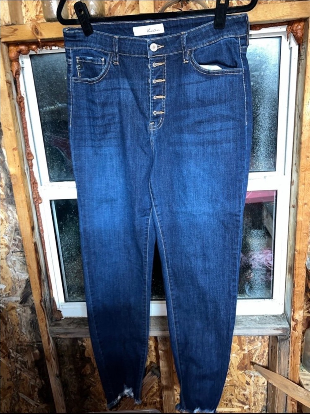 KanCan Indigo High-Rise Skinny Jeans with Button-Fly